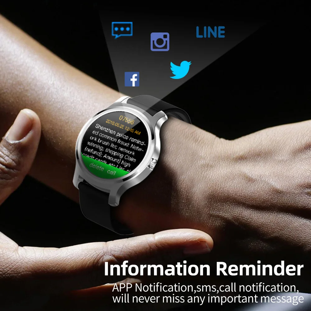 RUNDOING R2 1,3 дюймов Смарт-часы Bluetooth Вызов полный сенсорный экран дистанционное управление пульсометр фитнес-трекер запись для мужчин и женщин