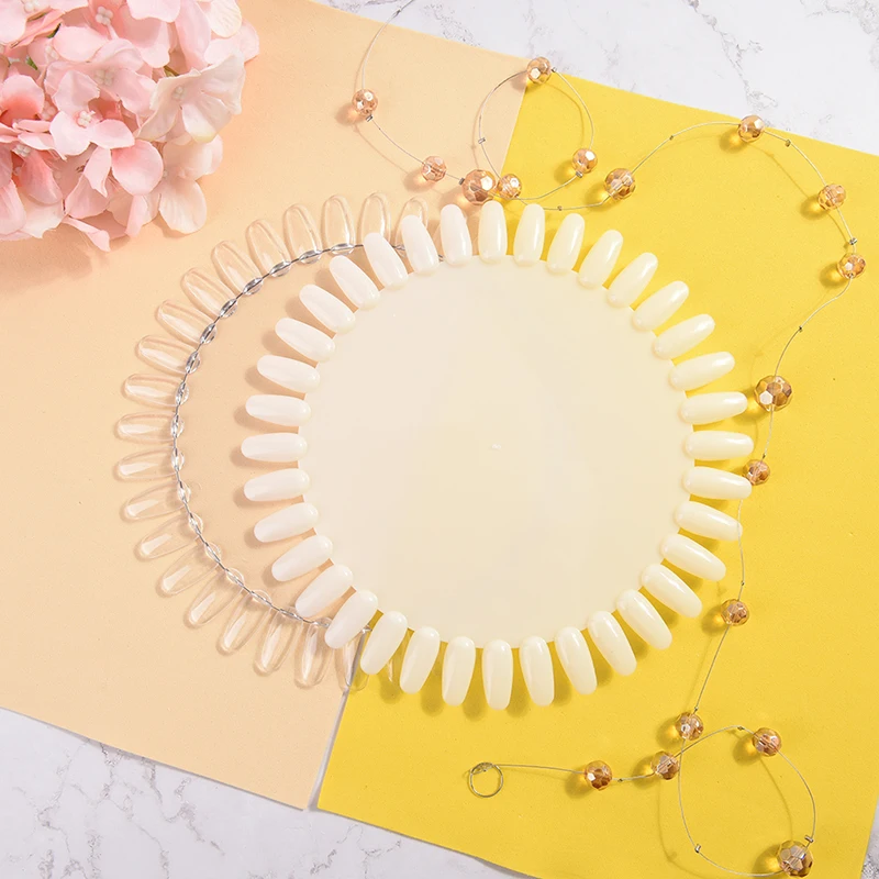 

JETTING 1PC Large Size 36 Colors Round Nail Polish Gel Color Palette Chart Display Art Tip Fake Nail Stickers Palette Nails Art