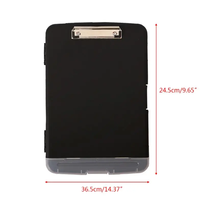 

OOTDTY Classic Multifunctional File Folder Organizer Plastic Clipboard Box Case Pen Holder Stationery Office Supplies