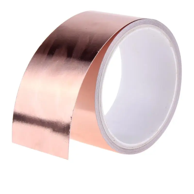 50mm X 5.5m Double Conductive Adhesive EMI Shielding Copper Foil Tape for slug repellent EMI shielding stained glass Copper Tape