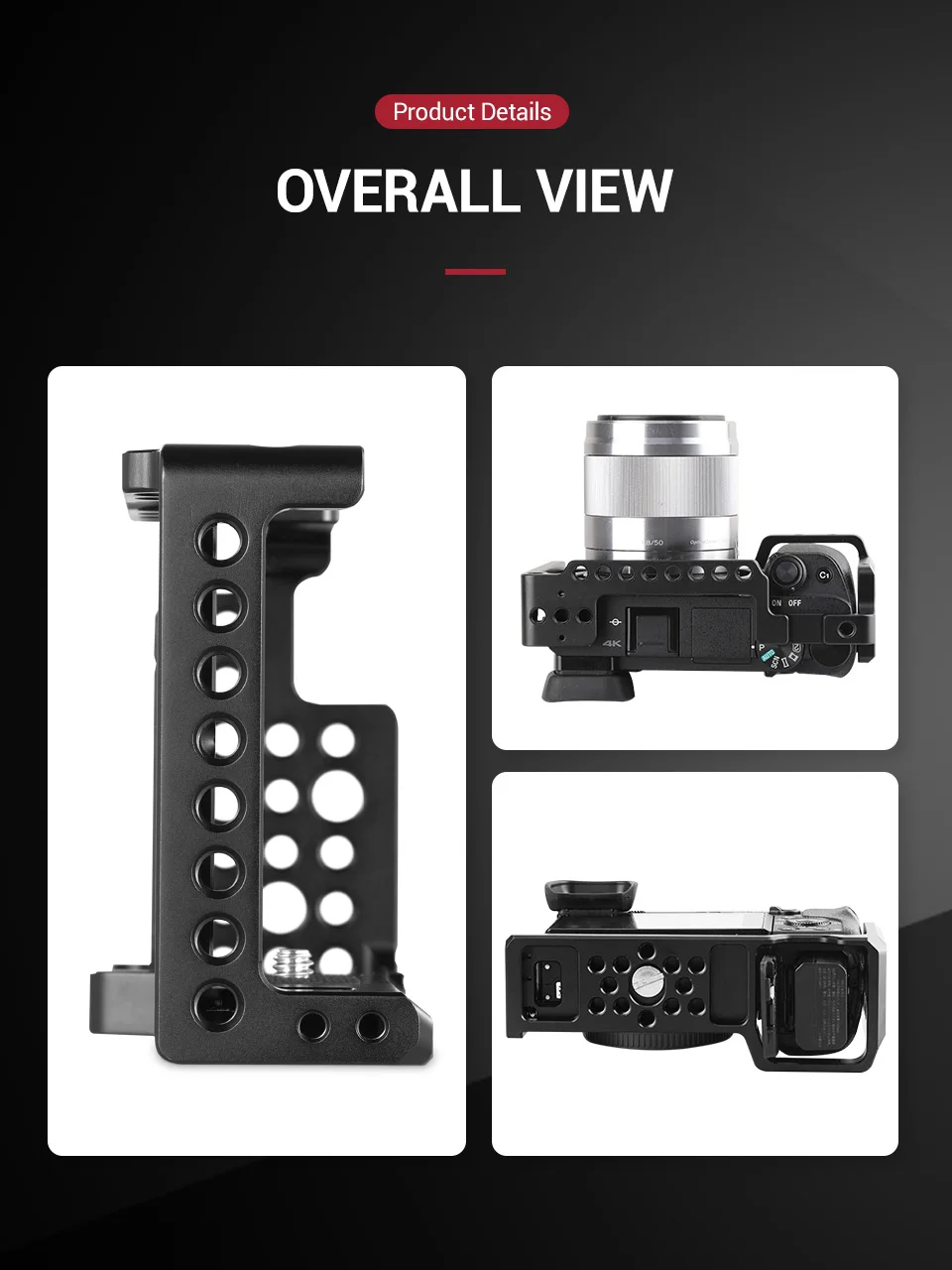 Клетка для камеры SmallRig для sony A6000/A6300/A6500 ILCE-6000/ILCE-6300/A6500/Nex-7 клетка из алюминиевого сплава для крепления штатива монитор-1661