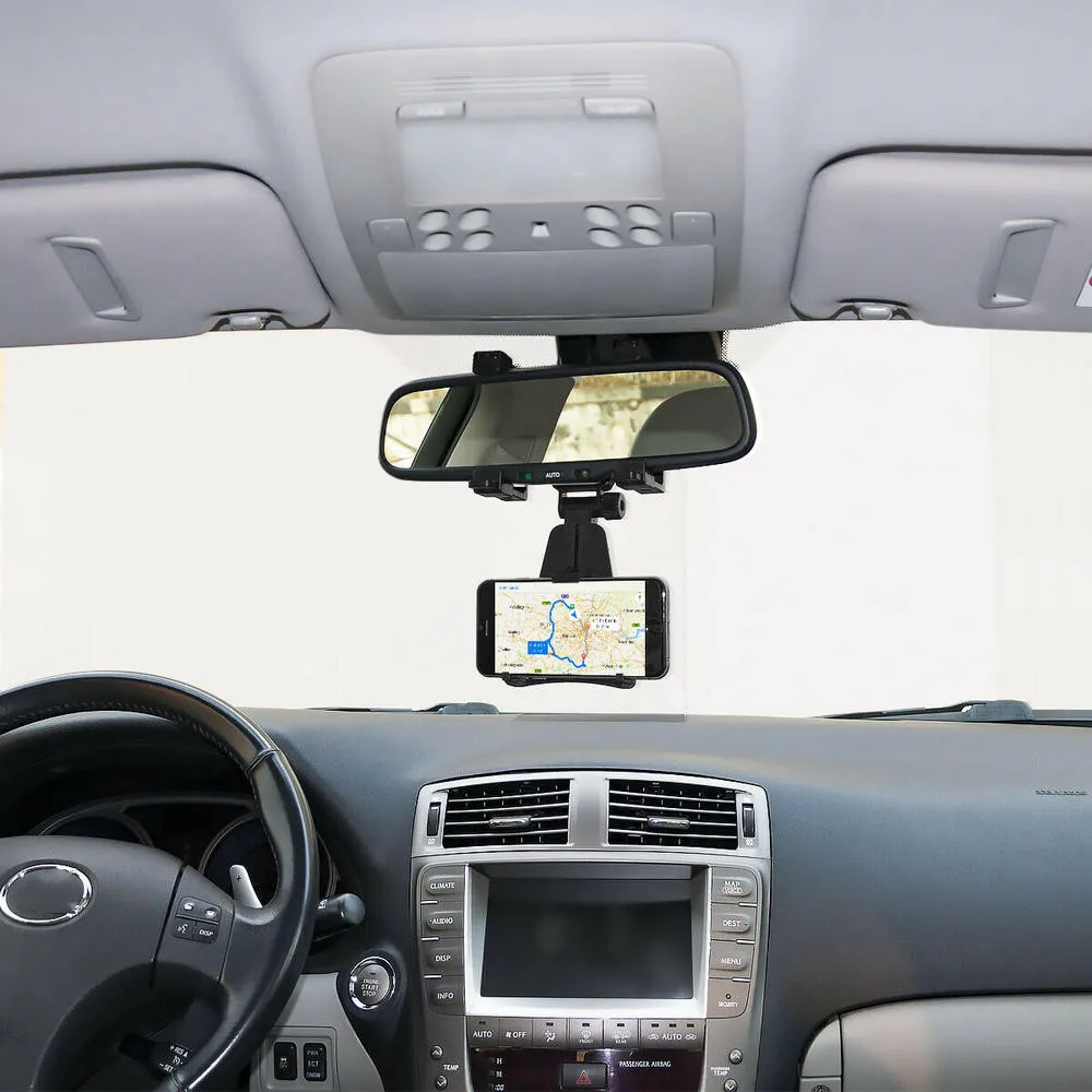 

Universal Car Rearview Mirror Mount Stand Holder Cradle For Cell Phone Gps Car Rear View Mirror Holder Auto Car Holder Stand New