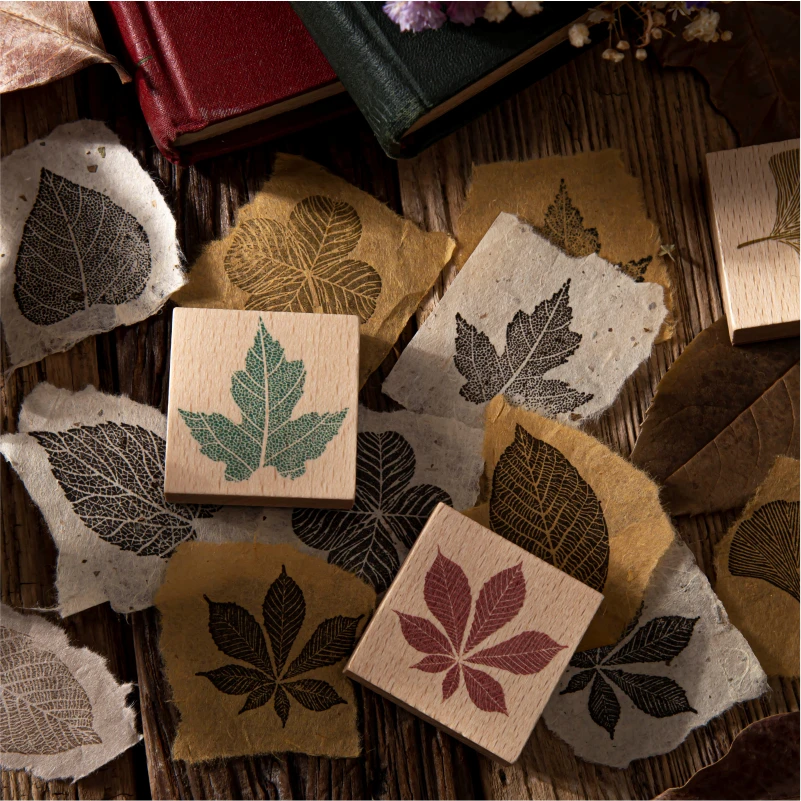 

8PCS/LOT a leaf of love letter series stamp DIY wooden rubber stamps stationery scrapbooking standard stamp