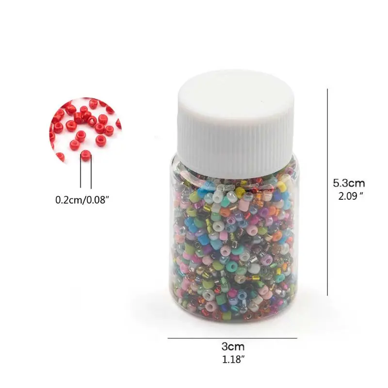 

30000Pcs 10 Colors 2mm Mini Glass Seed Beads DIY Beading Bracelet Necklaces Key Chains Jewelry Making Art Crafting Accessories