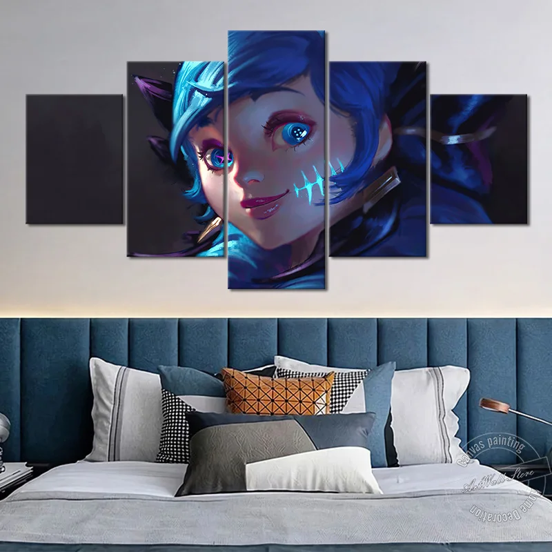 

Настенная картина Gwen для гостиной, Декор, игровой постер LOL, Картина на холсте, домашний декор, настенное искусство «Лига Легенд», подарок на ...