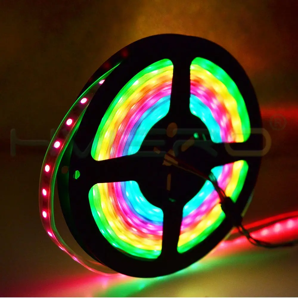 

5m/roll DC 12V Led Tape Addressable Flexible Digital Ribbon 60led/m 30led/m External IC WS2811 Led Pixel Strip Light DIY LED