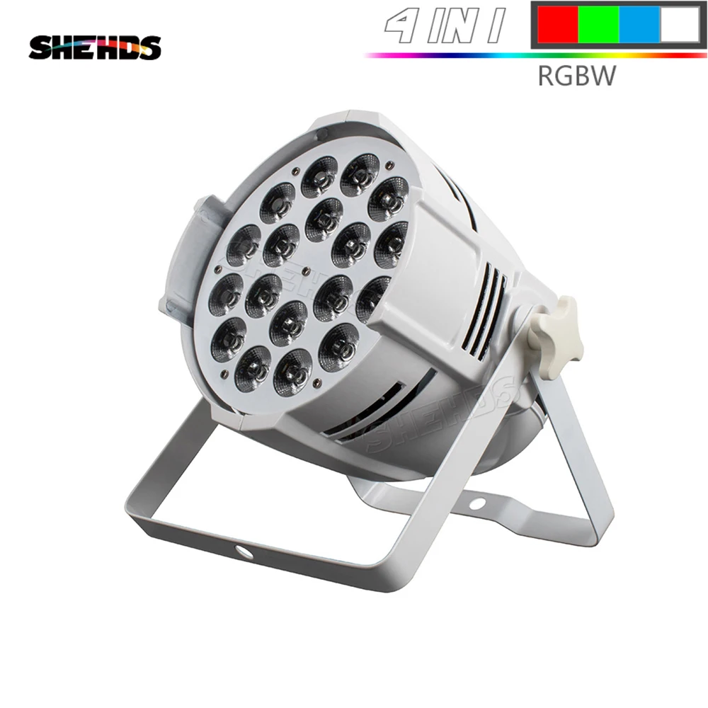 Big 4in1 White Fixed SHEHDS 18x12 Вт/18x15 Вт/18X18 Вт Par огни алюминий Dj диско вечерние ночной клуб бар события Dj проектор мыть освещение сценическое освещение - Цвет: Big 4in1 White Fixed