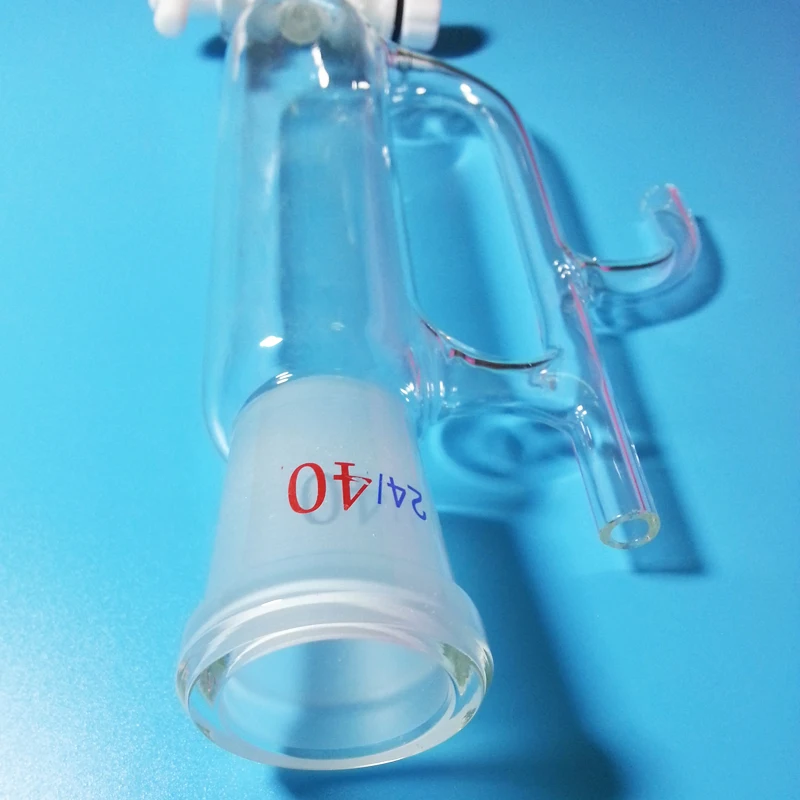24/40 Lab Medical Glass Essential Oil Water Distillation Bottle Tube Receiver Separator Distiller with PTEF Stopcock | Красота и