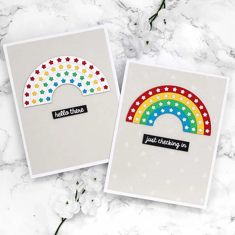 Звезда Радужный мост металлический Трафаретный вырубной штамп Скрапбукинг