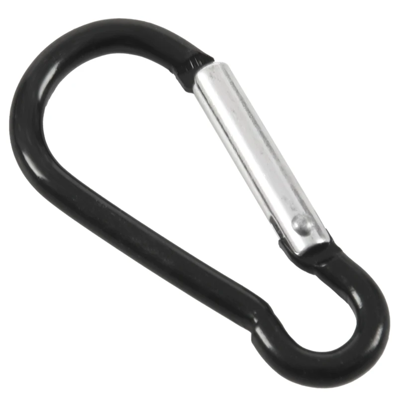 

Carabiner Clip Lock Hook Keychain Black Small 100pcs