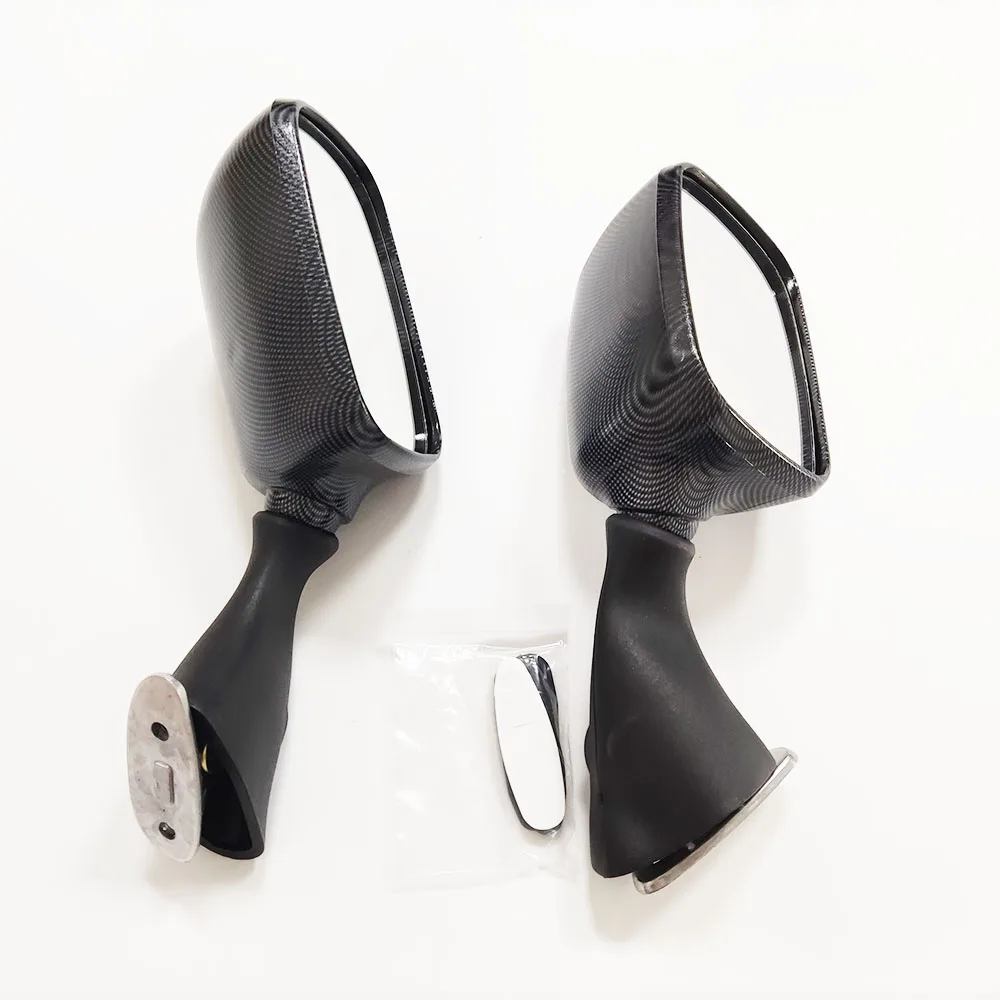 Зеркала заднего вида 2x черные боковые зеркала из углеродного волокна для Suzuki