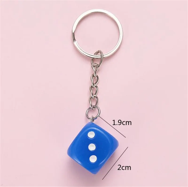Wholesale Solid Color Dice Medium Keychain Bag Pendant Creative Small Gift | Key Chains