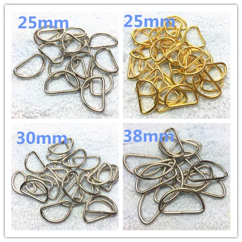 Металлические D образные пряжки несварные Кольца Dee с покрытием кольца тканевая