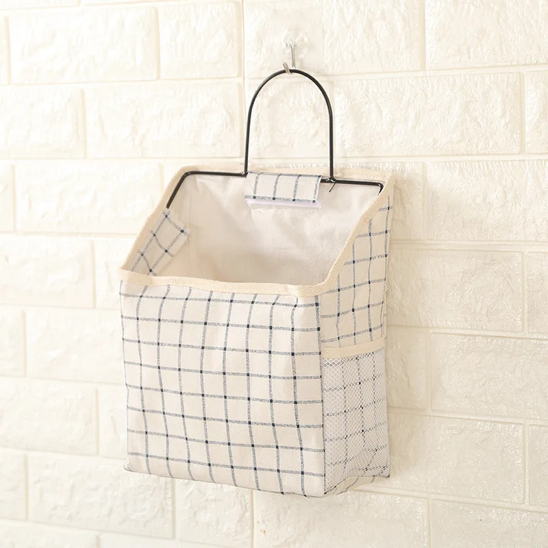 Dorm Room Phone Book Magazine Storage Bag Holder with Hook Bed Pocket New Lattice Hanging Bedside Organizer | Дом и сад