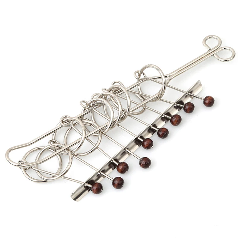 

Classic IQ Magic Metal Ring Puzzle Intelligence Games Brain Teaser Metal Wire Puzzle Toy Top For Adults Children Gift