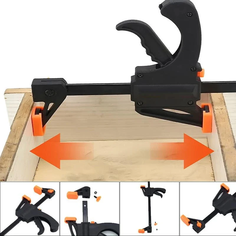 

Woodworking Hand Tools Heavy Duty F Clamp Woodworking Quick-Grip Bar Clamp One-Handed Mini F Clamp