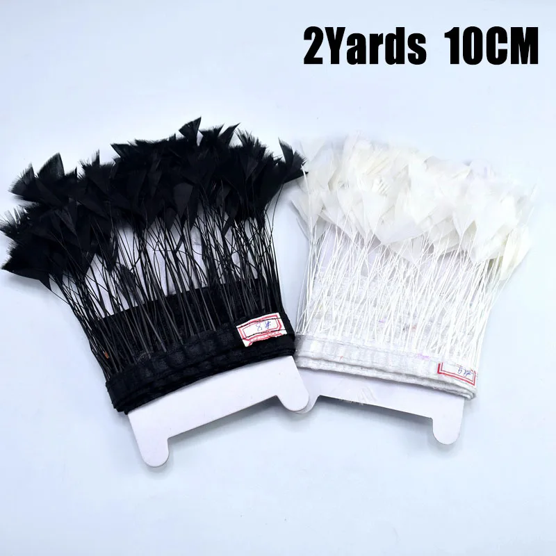 

2Yards White Goose Feather Trims DIY Wedding Feathers Ribbons Crafts Party Feathers Sewing Christmas Home Decoration Accessories