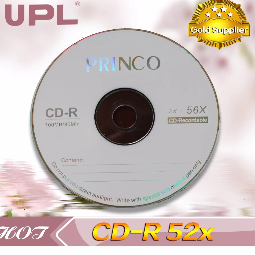 Wholesale 10 Discs Grade A x52 700MB Blank Princo Printed CD-R