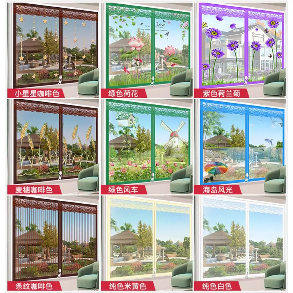 

Door window yarn Anti-mosquito screens custom window screen mesh curtain mosquito curtain of zipper Dust, insect nets
