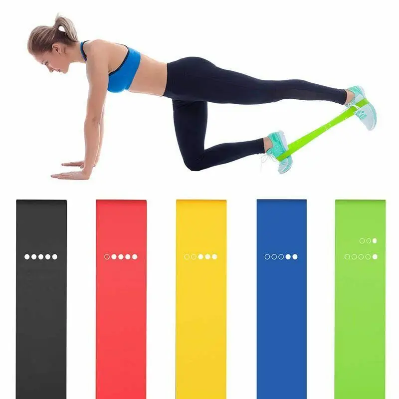 

5PCS Yoga Resistance Bands Stretching Rubber Loop Strength Exercise Training Gum Pilates Band Workout Sport Fitness Equipment