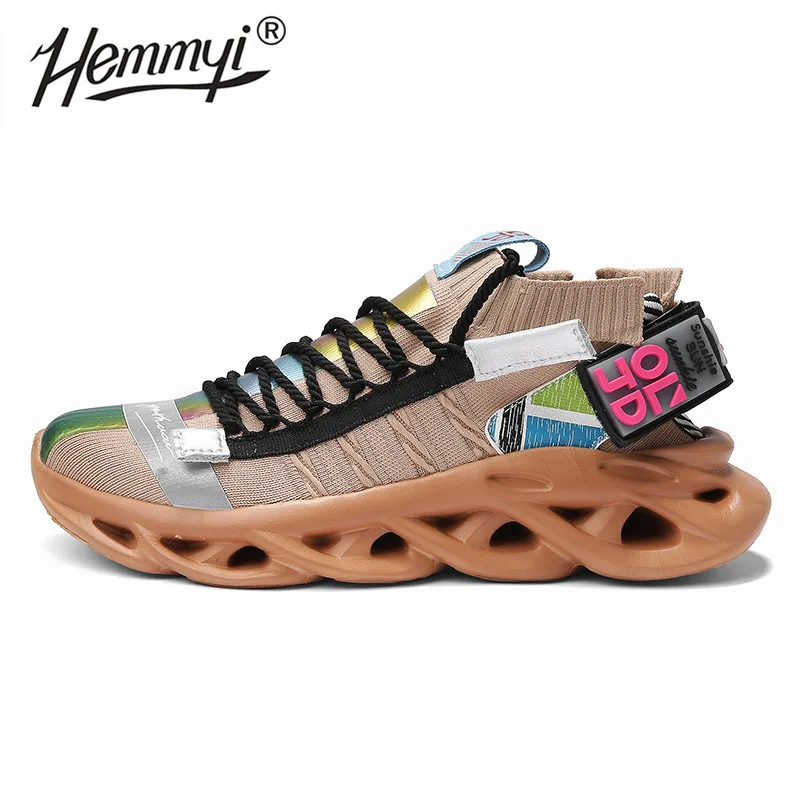 Hemmyi/Мужская обувь Сезон весна-осень Трехцветный Повседневный светильник Дышащие
