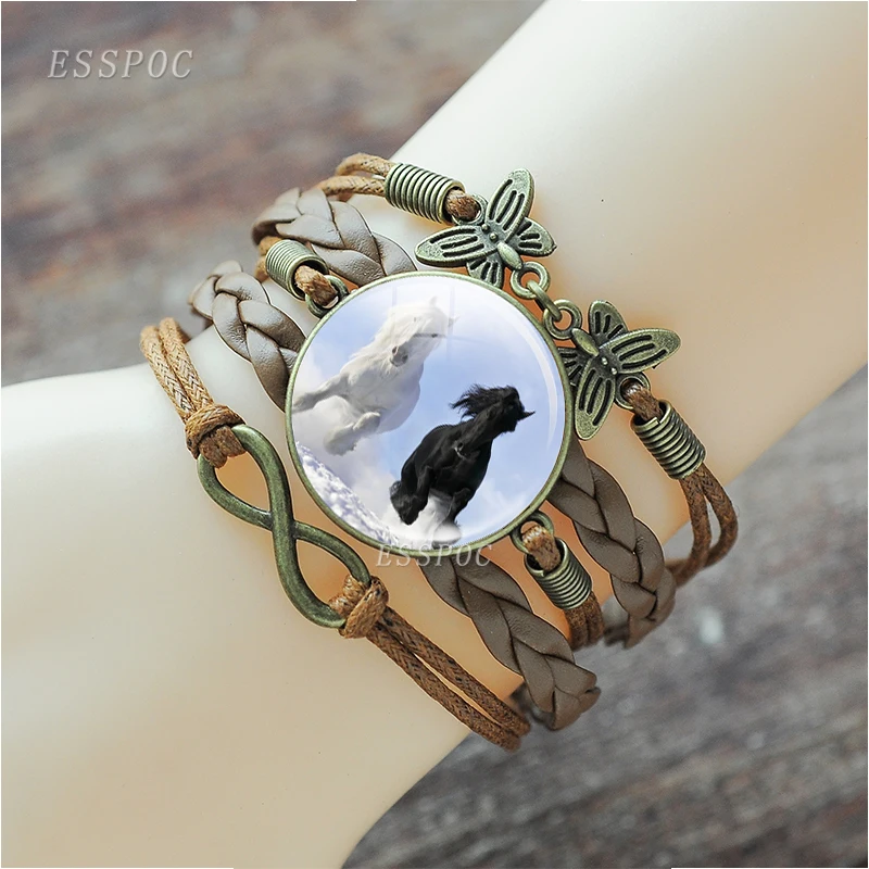 Браслет в стиле ретро коричневый браслет из восковой верёвки для женщин