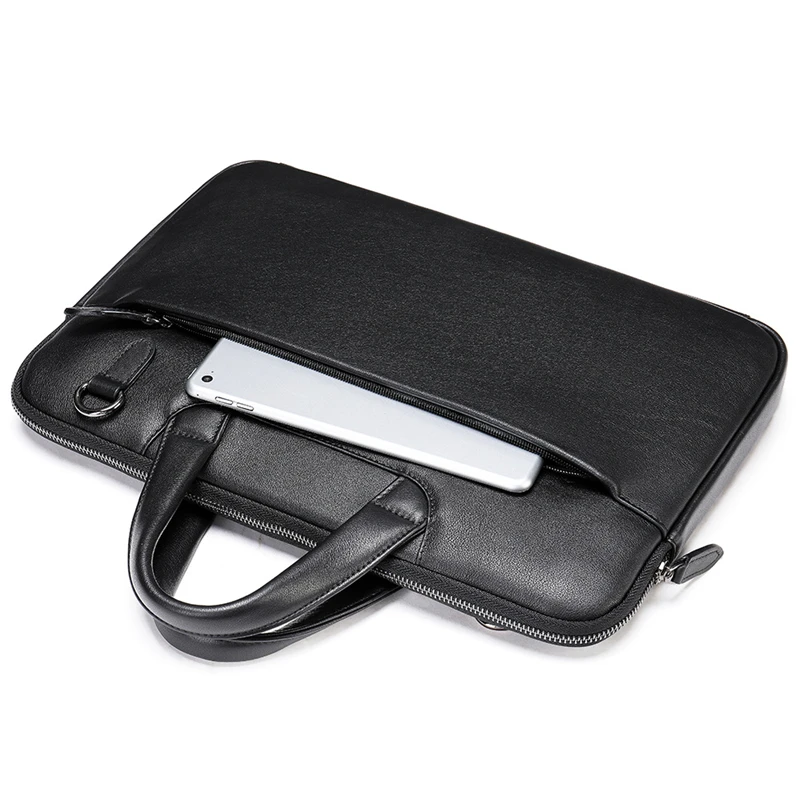 High Quality Men's Genuine Leather Briefcase For Male Business Laptop Bags Office New Women's Handbags Documents Portfolio Bag