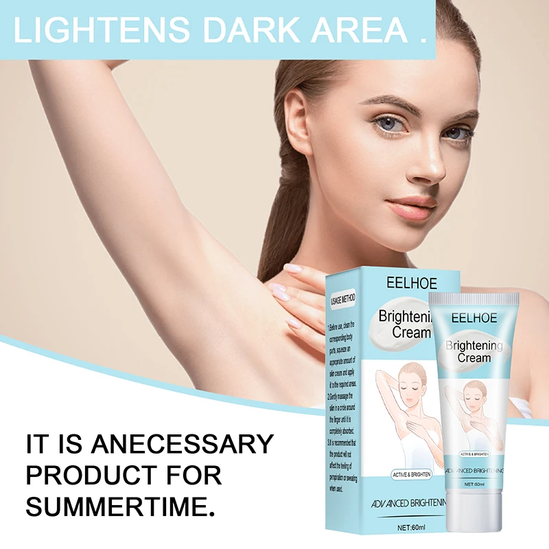 

EELHOE Underarm Whitening Cream Brightening Armpit Whitening Cream Neck Knees Private Parts Body Moisturizing Body Care QBMY