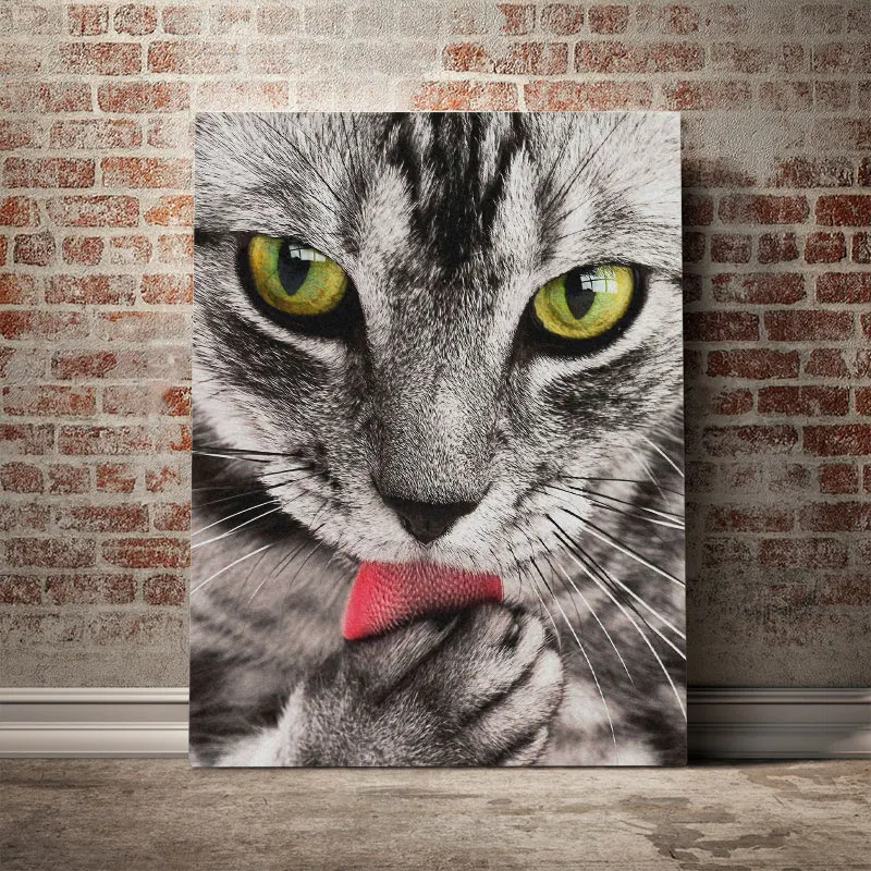 

Modular Picture Modern Lovely Funny Cat Home Decoration Wall Art Modern Print Animal Canvas Painting Living Bedroom Decor Poster