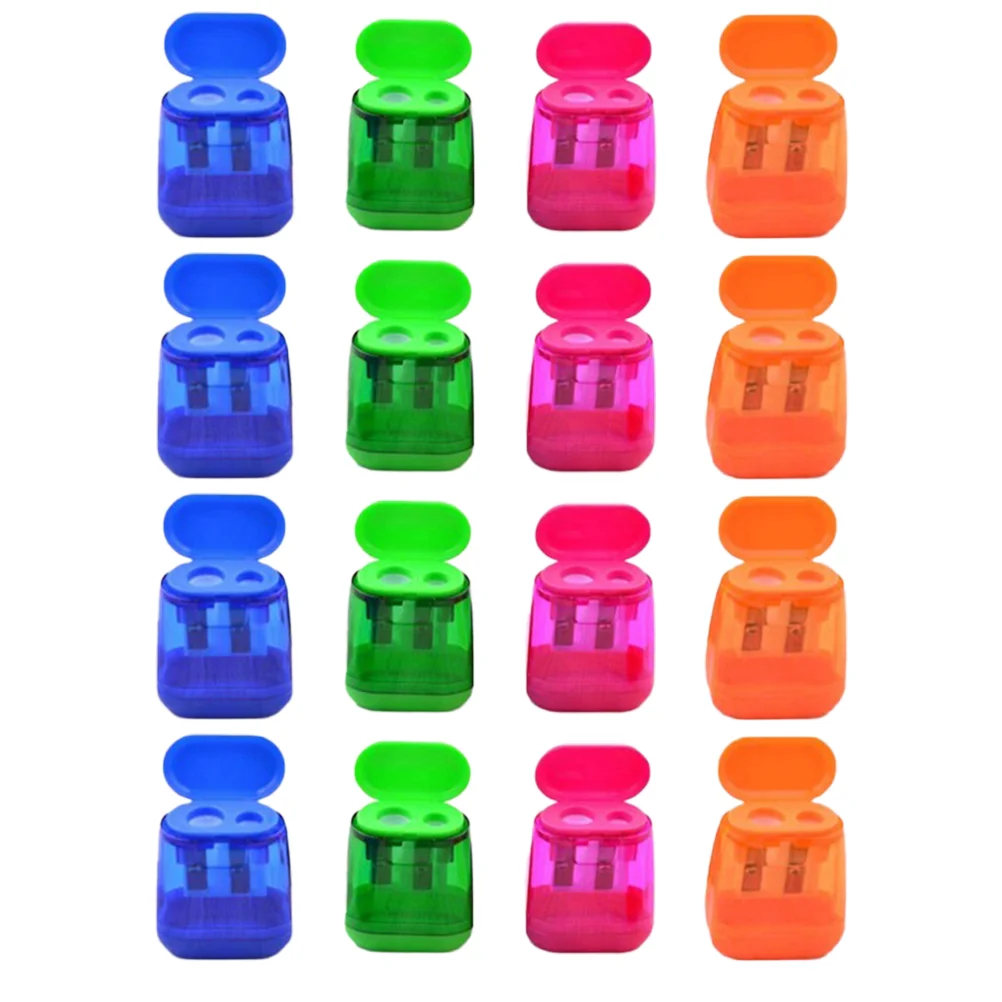 

16pcs Double Holes Pencil Sharpeners Manual Pencil Sharpener for School Home