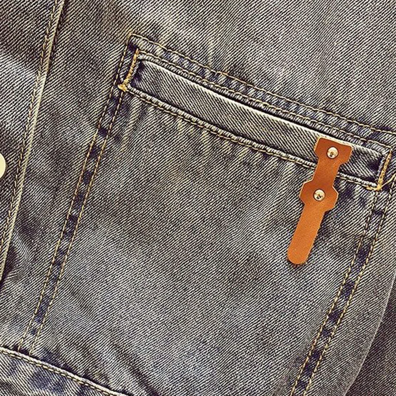 

Spring Autumn Woment Coat 2021 Retro Women Denim Jacket New Loose Korean version Letter Short Women Denim Jacket JK184