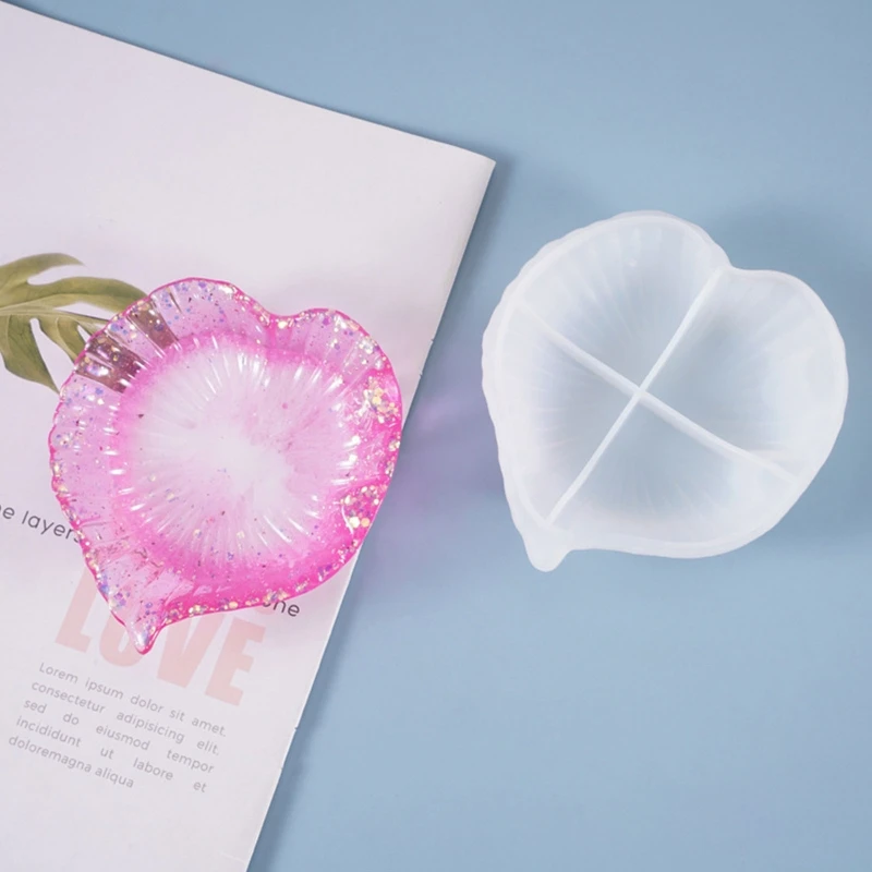 

DIY Crafts Crystal Epoxy Resin Mold Leaf Shape Plate Dish Casting Silicone Mould MXME