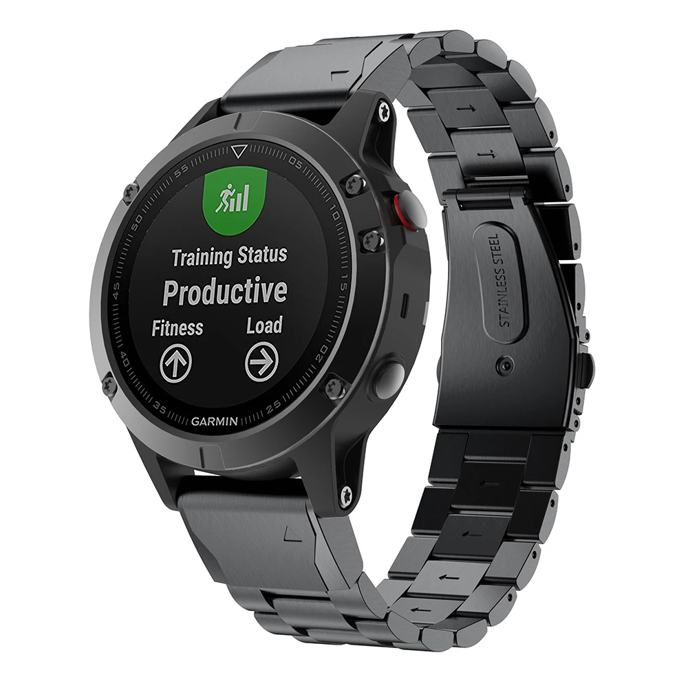Браслет из нержавеющей стали для смарт-часов Garmin Fenix 5 5S 5X 6S 6X 6 Pro Forerunner 935