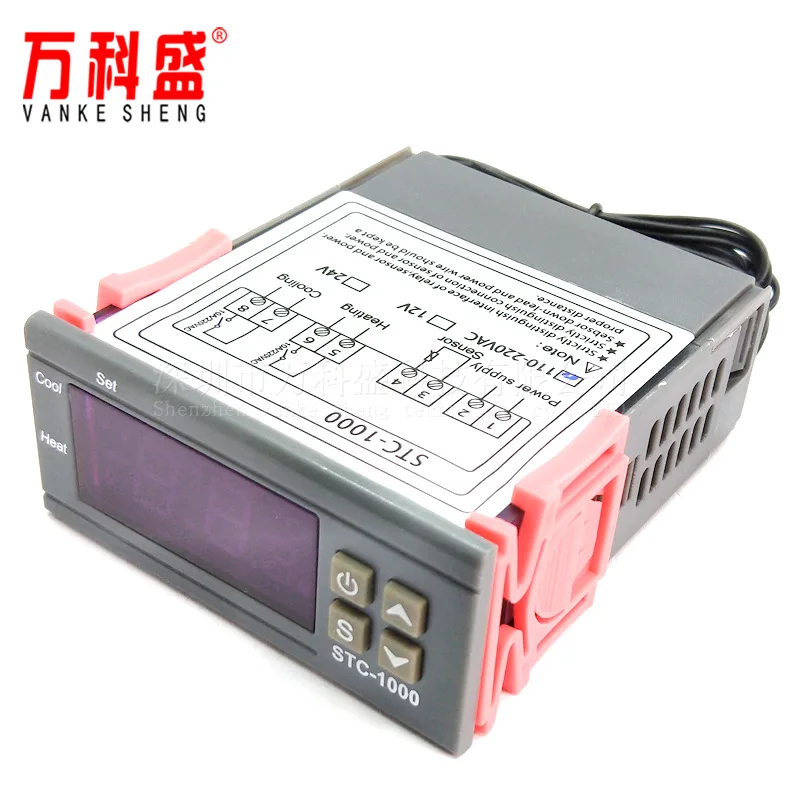 СВЕТОДИОДНЫЙ цифровой Температура контроллер STC-1000 STC 1000 12V 24V 220V 10A реле