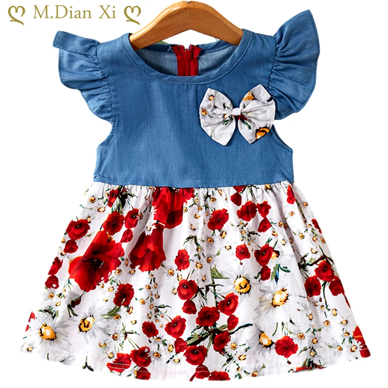 Одежда для маленьких девочек 2020 летние рукава хлопковые детские платья с