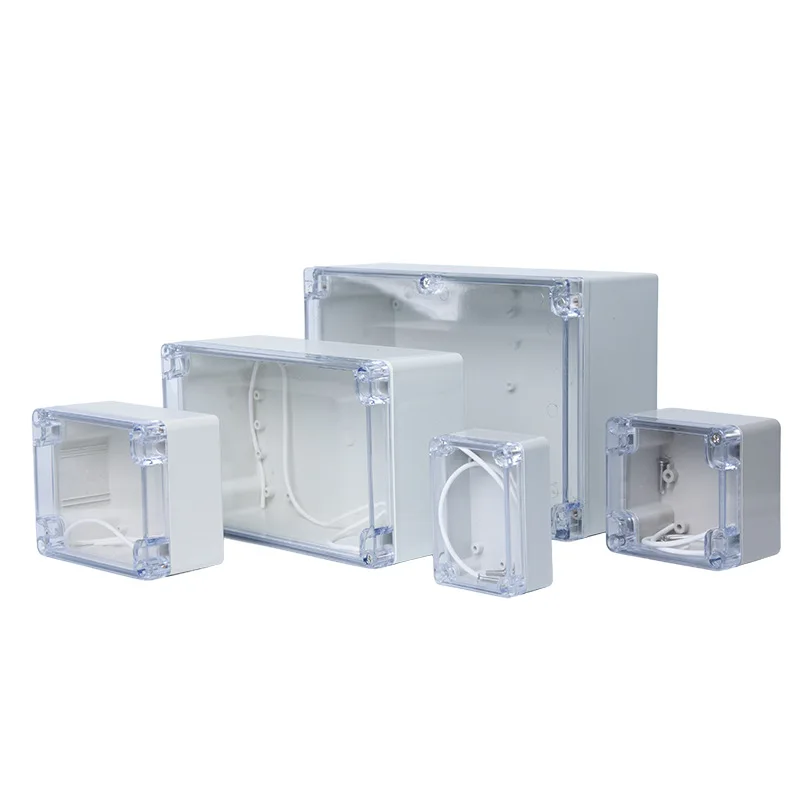 

Wall mounted F-type transparent waterproof box outdoor monitoring waterproof junction box ABS plastic waterproof power box