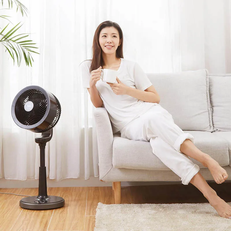 Kaufen Xiaomi Luft Zirkulation Fan Fuß Gebläse Für Home Sicherheit Zyklus Höhe Stationen Universal Einstellbare Touch Remote Standing Fan