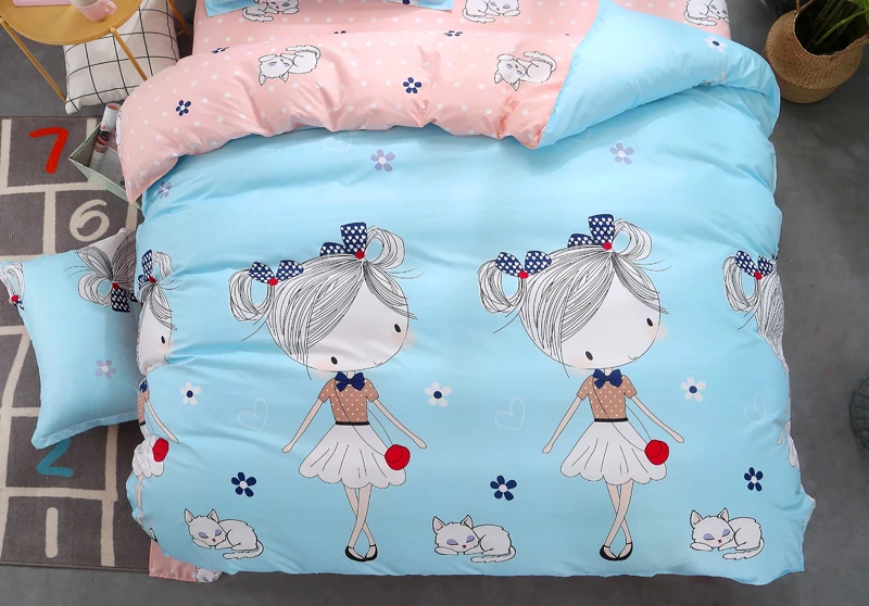 

Пододеяльник с мультяшным рисунком, 1 шт., 140x200 175x210 200x220 220x260, детское одеяло, покрывало, постельное белье для маленьких девочек