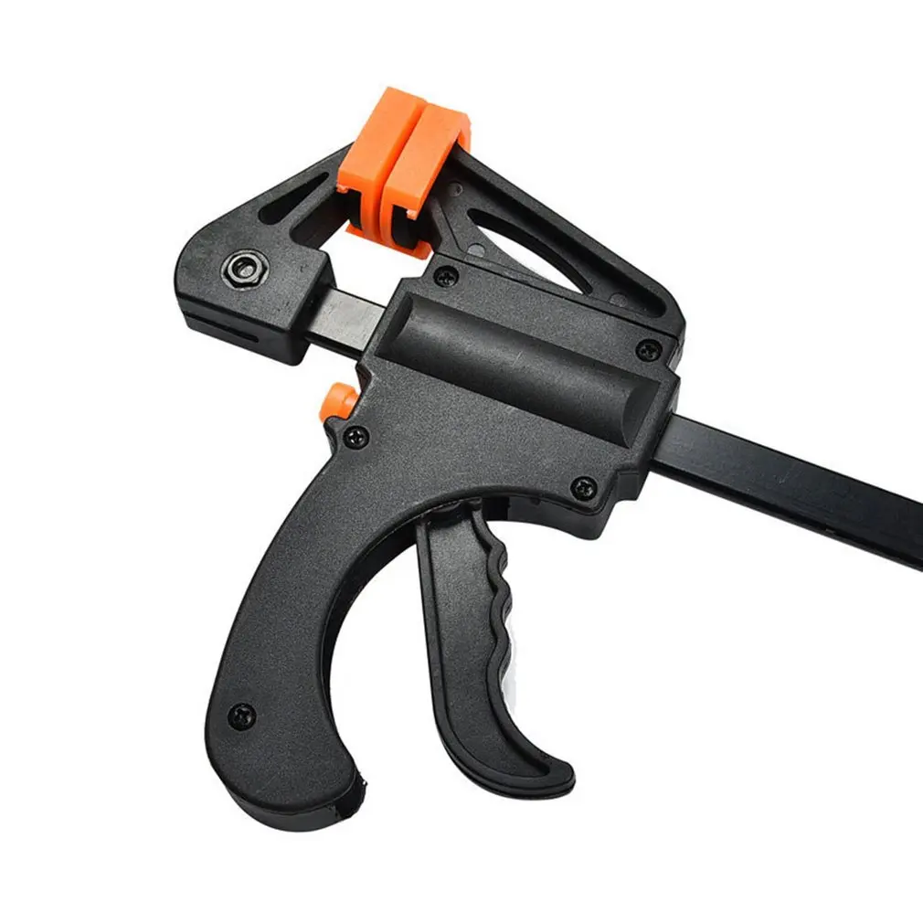 

New 4 inch Fixed Clamp Woodworking Stick Fixture Ratchet Release Squeeze DIY Manual Black Woodworking Tool Fixture