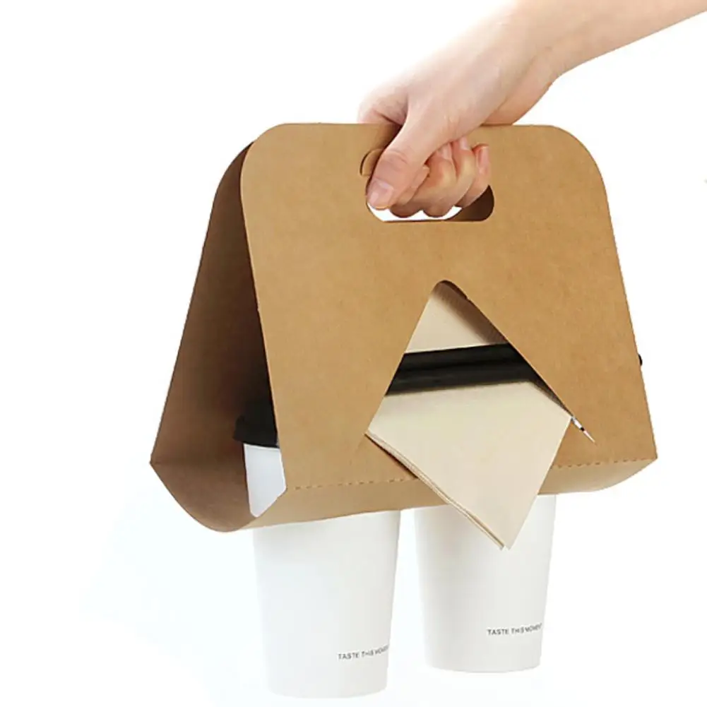 50 шт. одноразовых бумажных стаканчиков держатель для пакетов портативные чашки