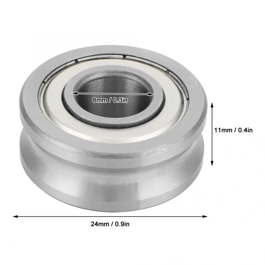 1 шт. стальной Тип канавок направляющий шкив роликового подшипника 8*24*11 мм