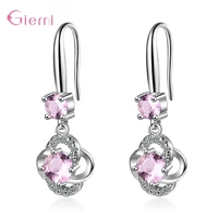 amazing style 925 sterling silver drop earrings for women girls lovely birthday party jewelry gift for girlfriendlovers