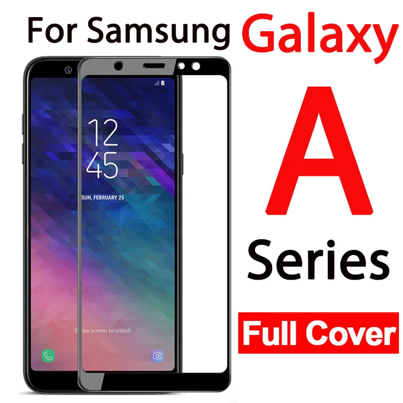 Защитное стекло на samsung galaxy A5 A6 A7 A8 2018 A750 A730F PLUS Защитная пленка для экрана samsang tremp