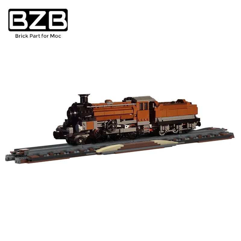 

BZB MOC Retro British Steam Train Building Block Kit Crocodile Locomotive Brick Model Kids Brain Game Boys Girls Toys Best Gift