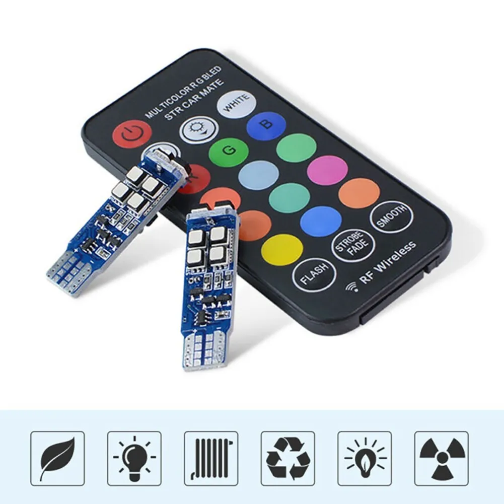 

Colorful Multi-color Bulbs RGB Replacement W/RF Remote Control Accessories