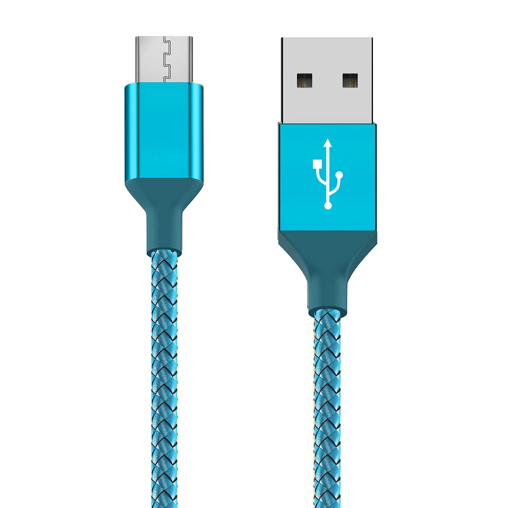Кабель usb type-C 1 м 2 м 3 м кабель для передачи данных для samsung S8 S9 Xiaomi mi x 3 2 2S 8 huawei P20 Pro mate 20 Lite USBC провод зарядного устройства для телефона - Цвет: Blue