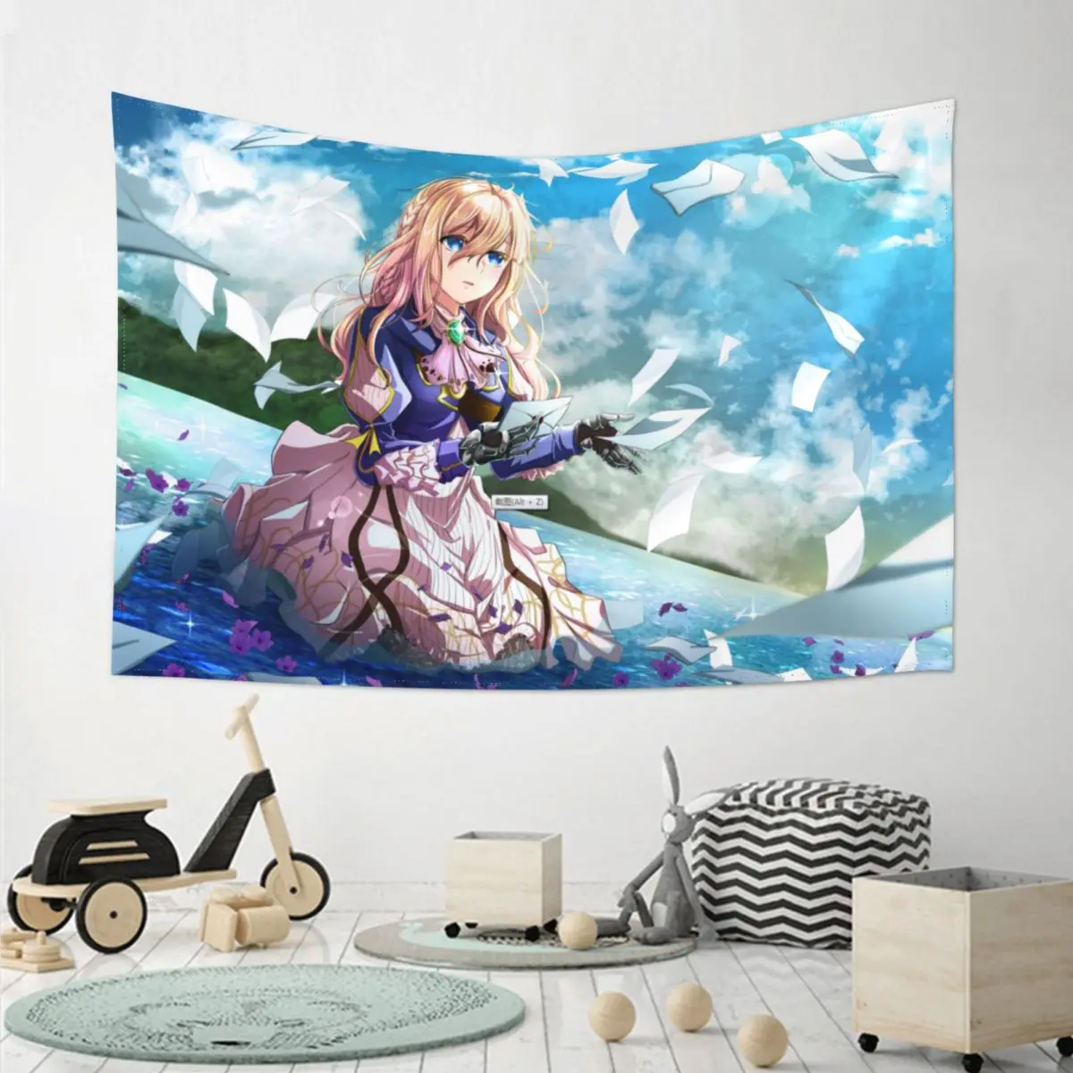

The Eternal Garden Of Violets art home Tapestry The Eternal Garden Of Violets Poster fashion living room decoration tapestry