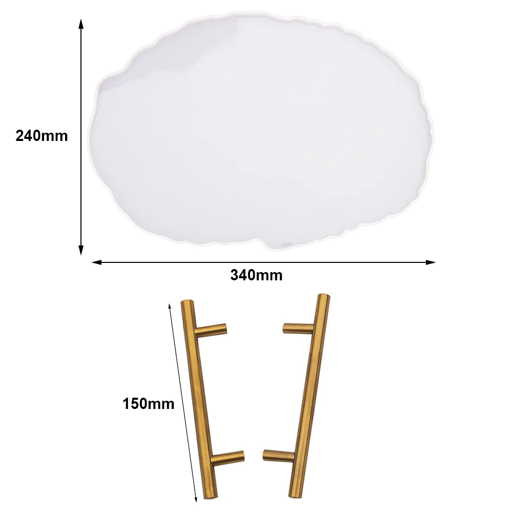 

Resin Mold DIY Crystal Epoxy Fruit Tray Mold Table Tea Cup Pad Mold Tea Tray Holder Mould Silicone Casting Mold For DIY Crafts