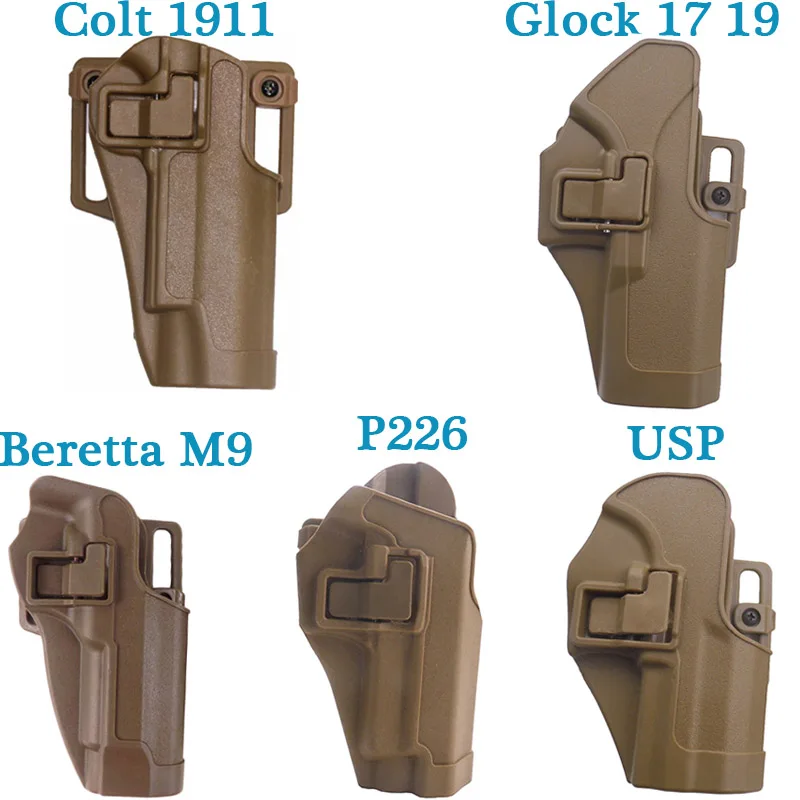 Тактический Кобура Для Пистолетов Glock 17 19 Beretta M9 Colt 1911 Sig Sauer P226 USP Airsoft кобура для