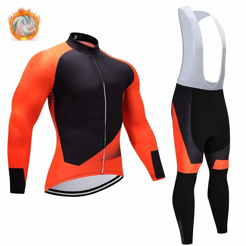 2022 оранжевый профессиональный комплект из Джерси с длинным рукавом для горного